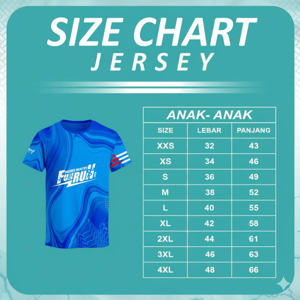 Ukuran Jersey Anak